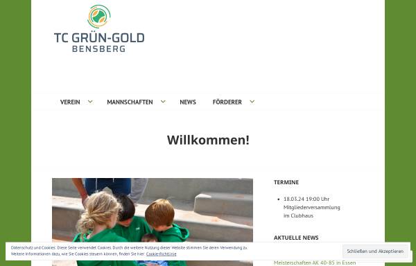 Vorschau von gruen-gold-bensberg.de, Tennisclub Grün-Gold Bensberg e.V.