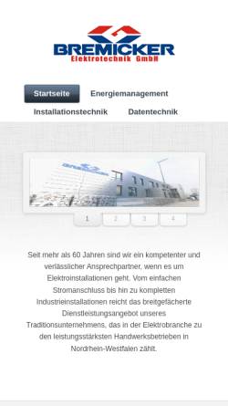 Vorschau der mobilen Webseite www.bremicker.de, Bremicker