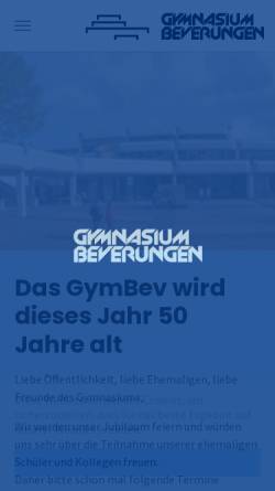 Vorschau der mobilen Webseite www.gymbev.de, Gymnasium Beverungen