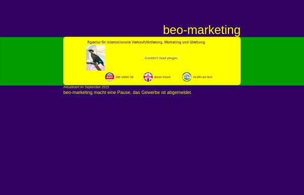 Vorschau von www.beo-marketing.de, BEO-Marketing, Heinz Pöppel
