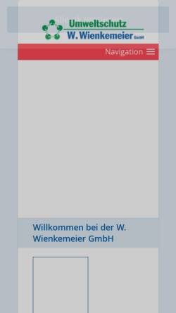 Vorschau der mobilen Webseite www.wienkemeier-gmbh.de, W. Wienkemeier GmbH