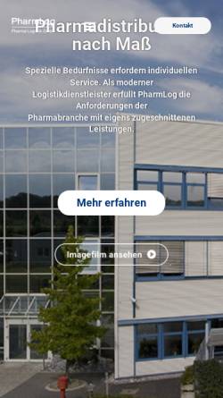 Vorschau der mobilen Webseite www.pharmlog.de, PharmLog