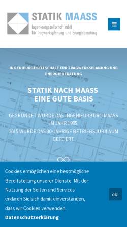Vorschau der mobilen Webseite www.statik-maass.de, Statik Maass