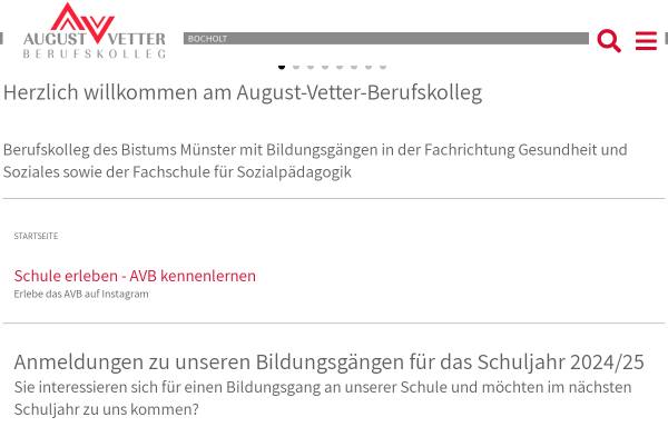 Vorschau von www.august-vetter-berufskolleg.de, August Vetter Berufskolleg
