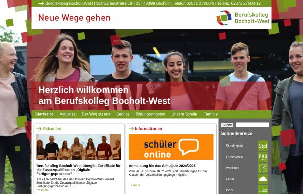 Vorschau von www.bkbocholt-west.de, Berufskolleg Bocholt-West