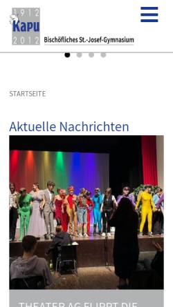 Vorschau der mobilen Webseite www.kapu-bocholt.de, Bischöfliches St.Josef-Gymnasium