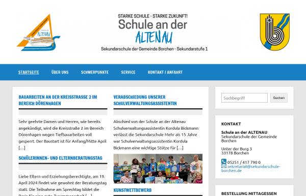 Vorschau von www.sekundarschule-borchen.de, Altenauschule Borchen
