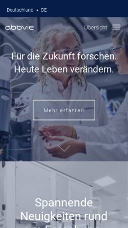 Vorschau der mobilen Webseite www.abbvie.de, Abbott GmbH & Co. KG