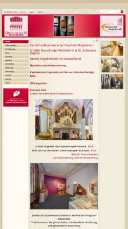 Vorschau der mobilen Webseite www.orgelmuseum-borgentreich.de, Barockorgel Borgentreich