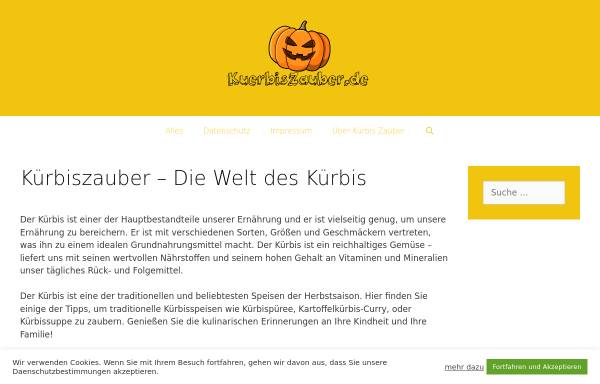 Vorschau von www.kuerbiszauber.de, Kürbis-Hof Borgentreich Verena Tröschel