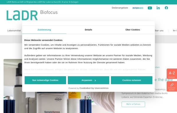 Vorschau von www.biofocus.de, Biofocus Gesellschaft für biomedizinische Analytik mbH