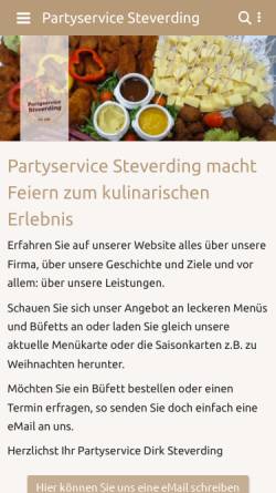 Vorschau der mobilen Webseite www.steverding.info, Party-Service Steverding