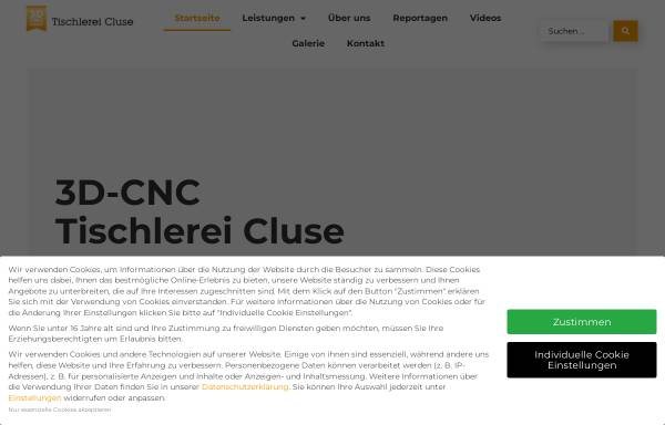 Vorschau von www.3d-cnc-tischlerei-cluse.de, Tischlerei Cluse