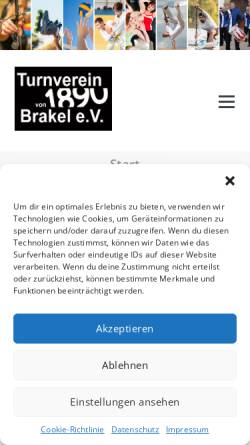 Vorschau der mobilen Webseite www.tvbrakel.de, Turnverein von 1890 Brakel e.V.