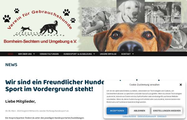 Vorschau von vfg-bornheim-sechtem.de, Verein für Gebrauchshunde Bornheim-Sechtem und Umgebung e.V.