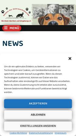 Vorschau der mobilen Webseite vfg-bornheim-sechtem.de, Verein für Gebrauchshunde Bornheim-Sechtem und Umgebung e.V.