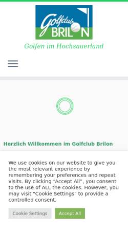 Vorschau der mobilen Webseite golfclub-brilon.de, Golfclub Brilon