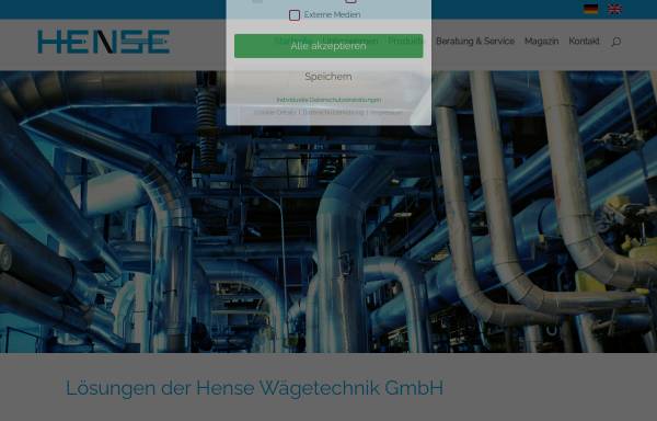 Vorschau von hense-waegetechnik.de, Hense Wägetechnik GmbH