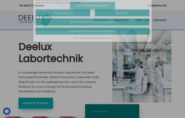 Vorschau von www.deelux.de, Deelux Labortechnik GmbH