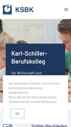 Vorschau der mobilen Webseite www.ksbk.de, Karl Schiller Berufskolleg