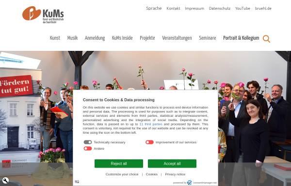 Vorschau von www.kums-bruehl.de, Kunst- und Musikschule der Stadt Brühl