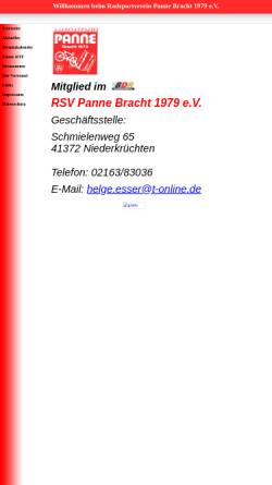 Vorschau der mobilen Webseite pannebracht.de, RSV Panne Bracht