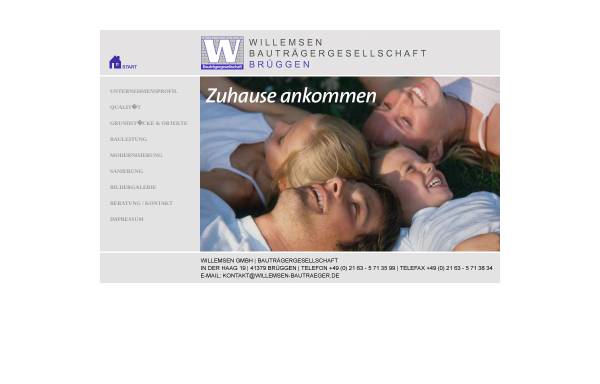 Vorschau von www.willemsen-bautraeger.de, Bauträger Willemsen GmbH