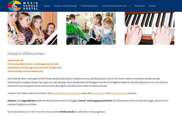 Vorschau von www.musikschule-brueggen.de, Private Musikschule Ulrike Härtel