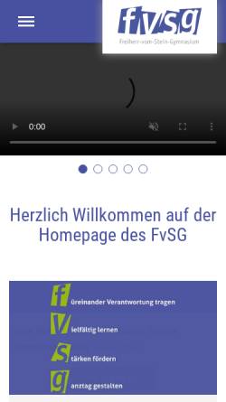 Vorschau der mobilen Webseite www.fvsg-buende.de, Freiherr-vom-Stein-Gymnasium Bünde