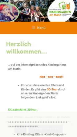 Vorschau der mobilen Webseite www.kindergarten-am-markt.de, Kindergarten am Markt