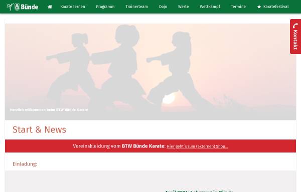 Vorschau von www.btw-karate.de, Karate Dojo BTW Bünde e.V.