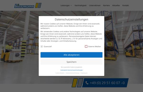 Vorschau von www.spedition-biermann.de, Friedrich Biermann Logistik und Spedition GmbH