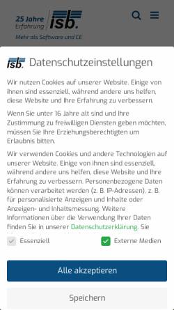 Vorschau der mobilen Webseite www.isbuhr.de, Ingenieurbüro Steffen Buhr (ISB)