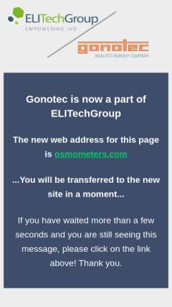 Vorschau der mobilen Webseite www.gonotec.com, Gonotec GmbH