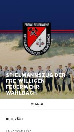 Vorschau der mobilen Webseite www.spielmannszug-wahlbach.de, Spielmannszug Wahlbach
