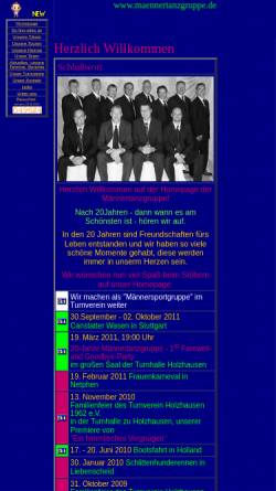 Vorschau der mobilen Webseite www.maennertanzgruppe.de, Männertanzgruppe des Turnverein Holzhausen