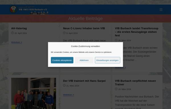 Vorschau von vfb-burbach.de, VfB Burbach 1907/1920 e.V.