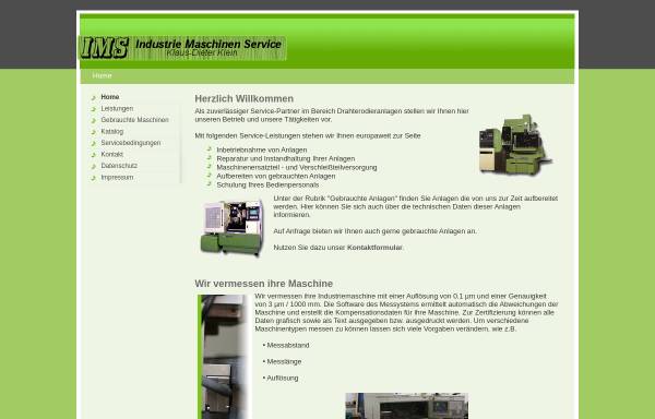 Vorschau von www.ims-klein.de, IMS - Industrie Maschinen Service