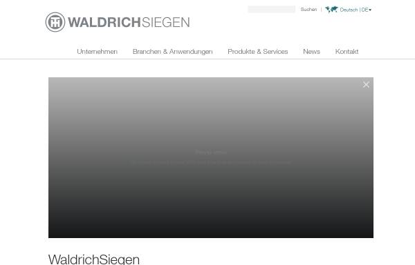 Vorschau von www.waldrichsiegen.de, Waldrich-Siegen Werkzeugmaschinen GmbH