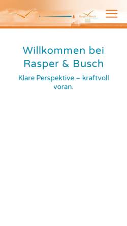 Vorschau der mobilen Webseite www.rasper-busch.de, Rasper & Busch Unternehmensberatung