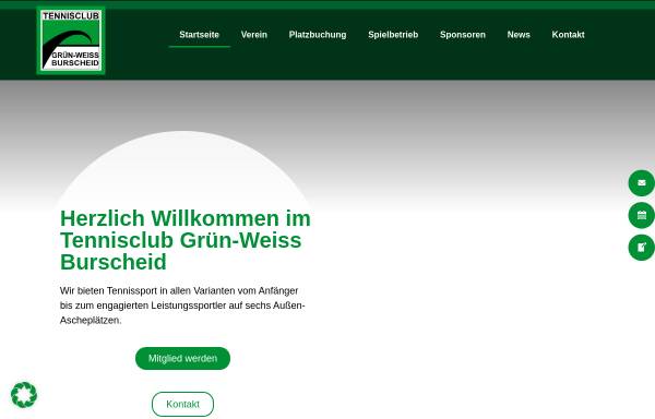 Vorschau von www.tennisclubburscheid.de, TC Grün-Weiß Burscheid e.V.