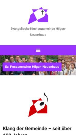 Vorschau der mobilen Webseite www.posaunen-chor.de, Ev. Posaunenchor Hilgen-Neuenhaus