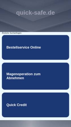 Vorschau der mobilen Webseite www.quick-safe.de, Oelmühle Quick-Safe