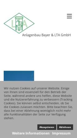 Vorschau der mobilen Webseite www.bayerlta.de, Bayer & LTA GmbH