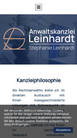Vorschau der mobilen Webseite www.leinhardt.ch, Leinhardt Diagnostics