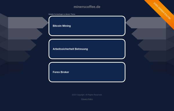 Vorschau von www.minerscoffee.de, Miner's Coffee