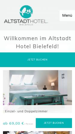 Vorschau der mobilen Webseite www.altstadt-hotel-bielefeld.de, Altstadt Hotel Bielefeld