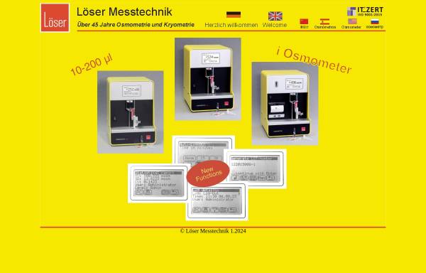 Vorschau von www.loeser-osmometer.de, Löser Messtechnik, Inh. Axel Löser