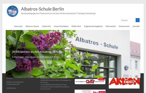 Vorschau von www.albatros-schule-berlin.de, Albatros-Schule