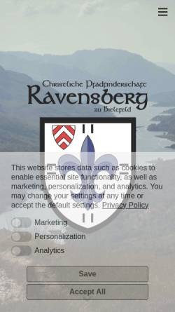 Vorschau der mobilen Webseite www.cp-ravensberg.de, Christliche Pfadfinderschaft Ravensberg zu Bielefeld